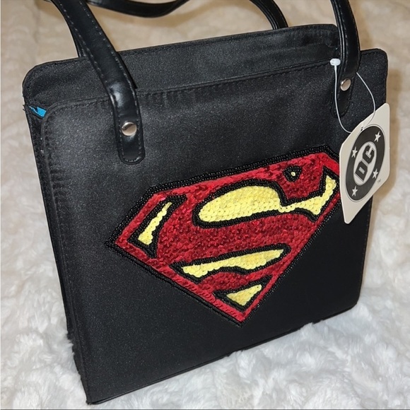 Dc Comics Purse by Animations with Superman Logo in Sequins NWT 🔥 - Picture 8 of 11